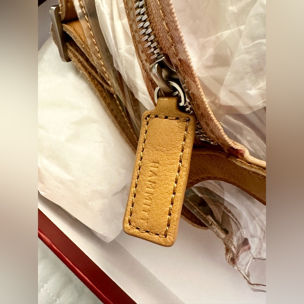 HAMMITT NIB Clear Backpack with tan leather trim & silver grommets - Picture 9 of 13